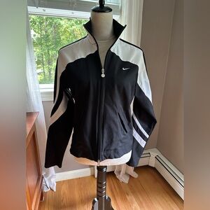 Nike Dual Zipper Running jacket, Black & White